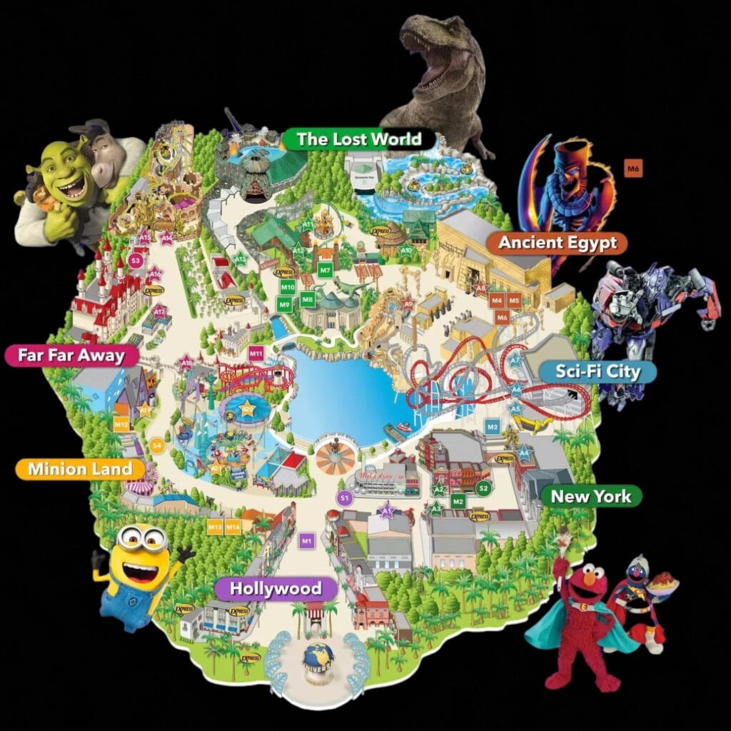 新加坡環球影城 | 必玩設施 | 門票通關攻略(Universal Studios Singapore) 新加坡環球影城攻略 singapore universal studio Map