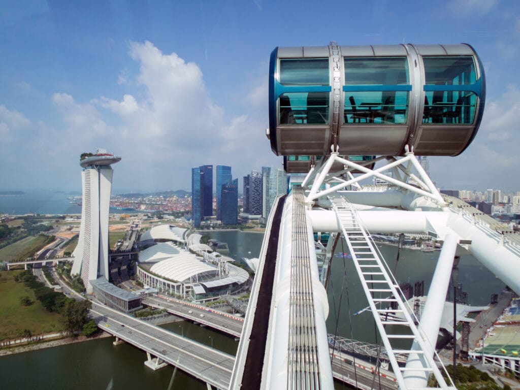 新加坡摩天觀景輪:體驗亞洲標誌性的觀景之旅 Singapore Flyer at the top